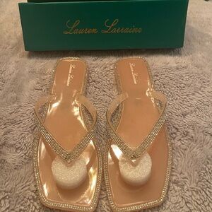 Lauren Lorraine Sparkling Sandals - Tampa Pink